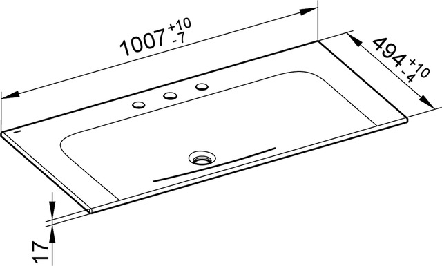 32970311003 Керамический умывальник KEUCO Plan - Вид №3