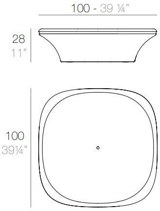 VONDOM Садовый стол с низким дизайном Ufo sun-id-1430692 - Вид №8