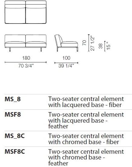 Cappellini Модульный диван со съемным чехлом Cap martin sunset sun-id-1481294 - Вид №24