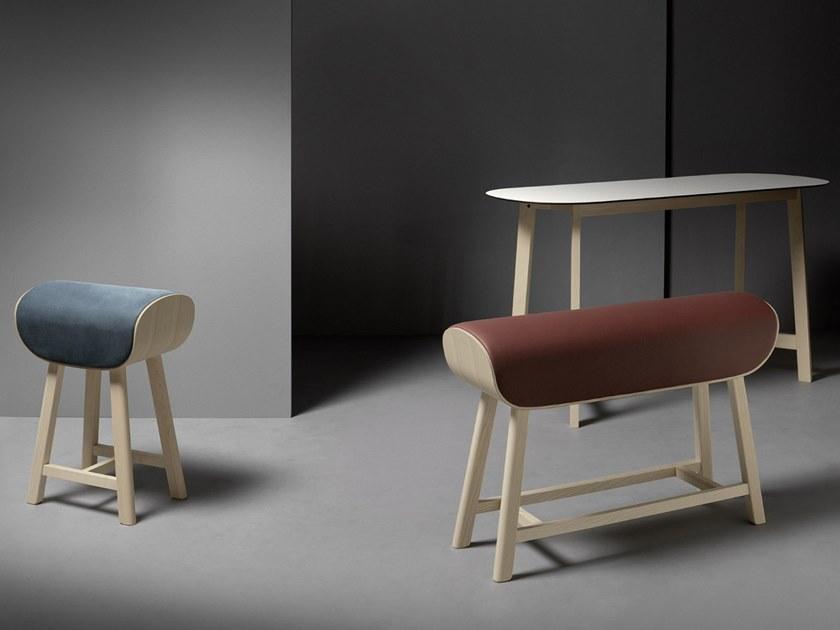 Very Wood Табурет высокий кожаный с подставкой для ног Rodeo sun-id-1412506 - Вид №2