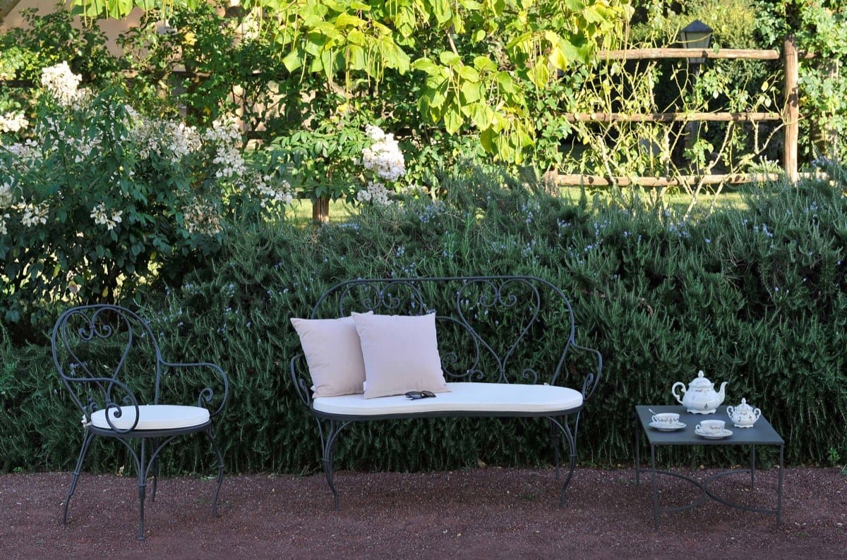 Железный садовый стул с подлокотниками Unopiù Aurora ARCH-00076346 - Вид №5