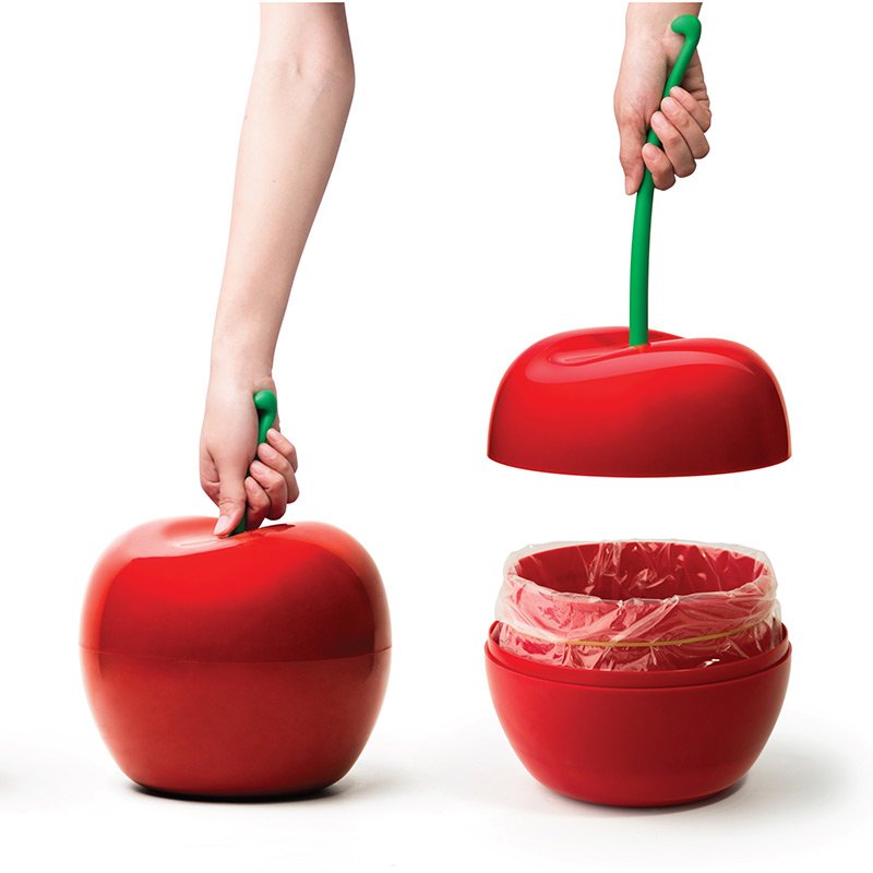 Корзина для мусора 22 см Cherry QUALY  00-3871336 Красный  - Вид №2