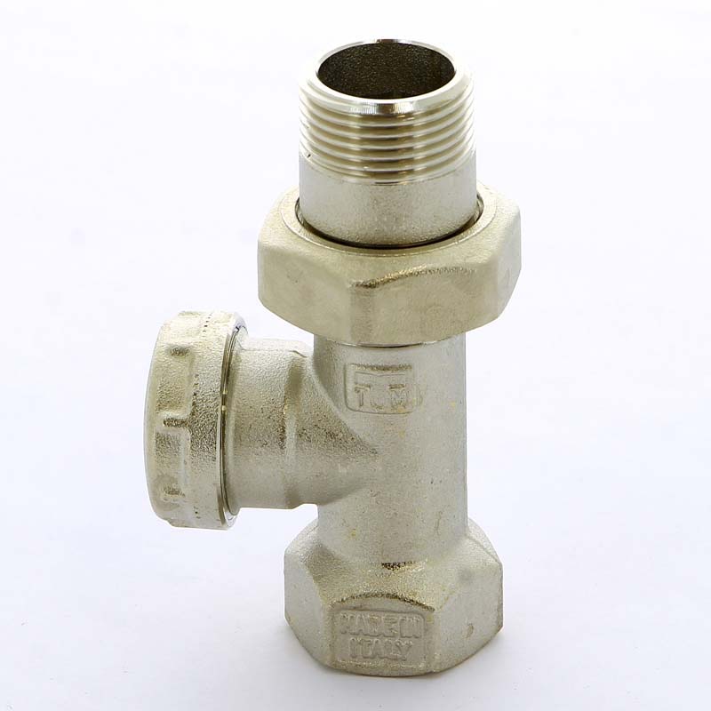 Вентиль НВ для радиаторов обратный с разъемным соединением TIEMME 3/4" 3330004 - Вид №3