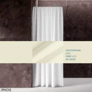 DV-LOLA200-070-LO11 Занавеска для душа лола, длина 200 см, ширина 70 см. светло-бежевый. PHOS
