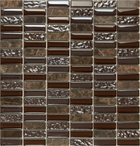 Мозаика стеклянная с вкроплениями природного камня S-803 SN-Mosaic Exclusive