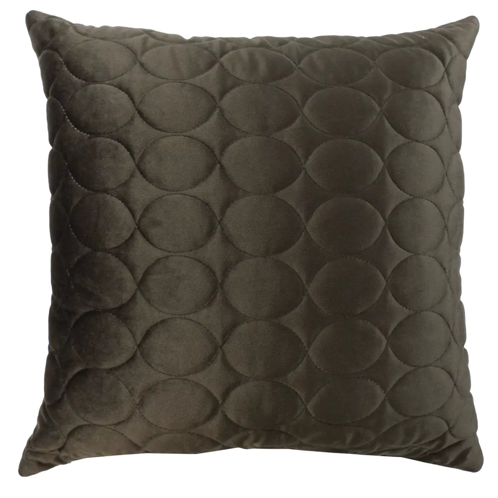 Подушка Овалы 50x50 см цвет шоколад 88110697 STLM-2072640 LINEN WAY 