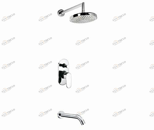 A13020 Встраиваемый комплект для ванны с изливом и верхней душевой насадкой WasserKRAFT 