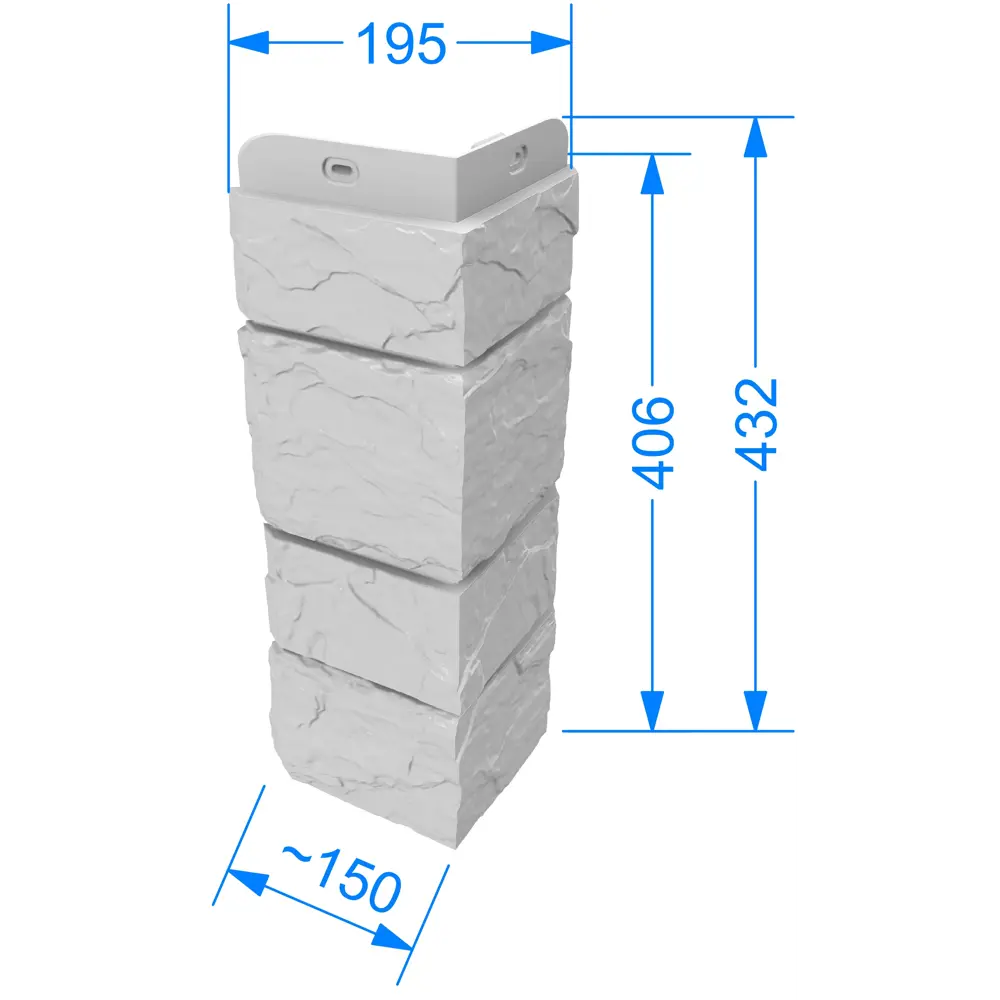 Угол наружный Dacha Камень крупный цвет жёлтый DÖCKE STLM-2186234 - Вид №1