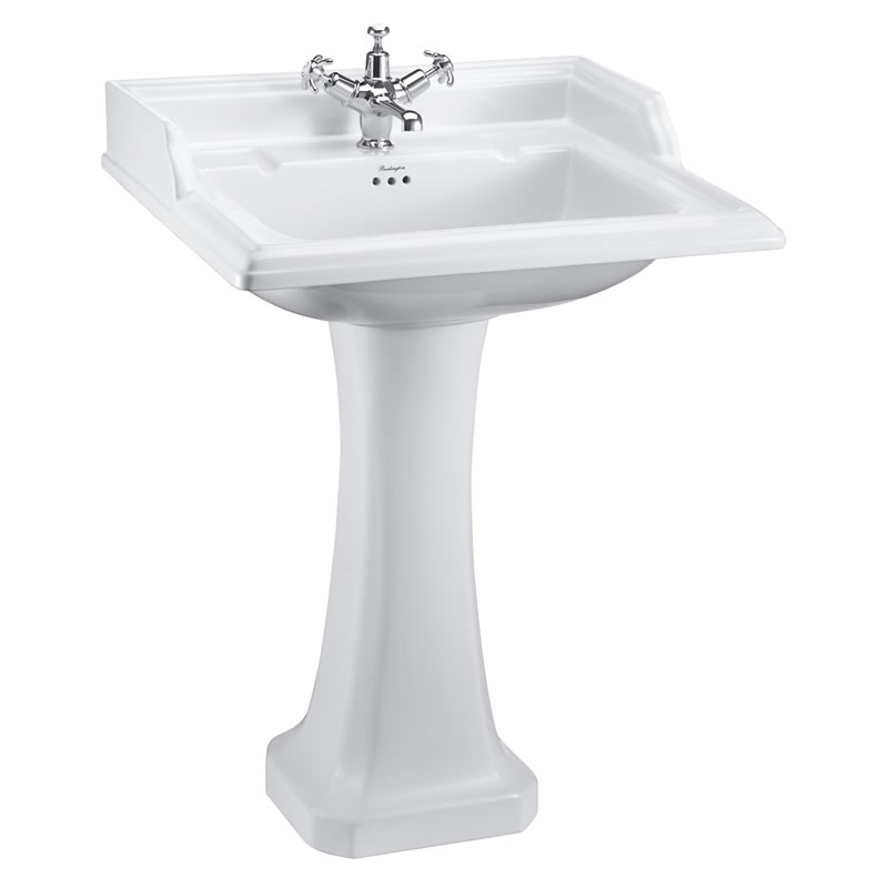 Burlington Classic Классическая раковина 65 см и классическая подставка Медичи с 3-мя отверстиями под смеситель B15 3TH M 