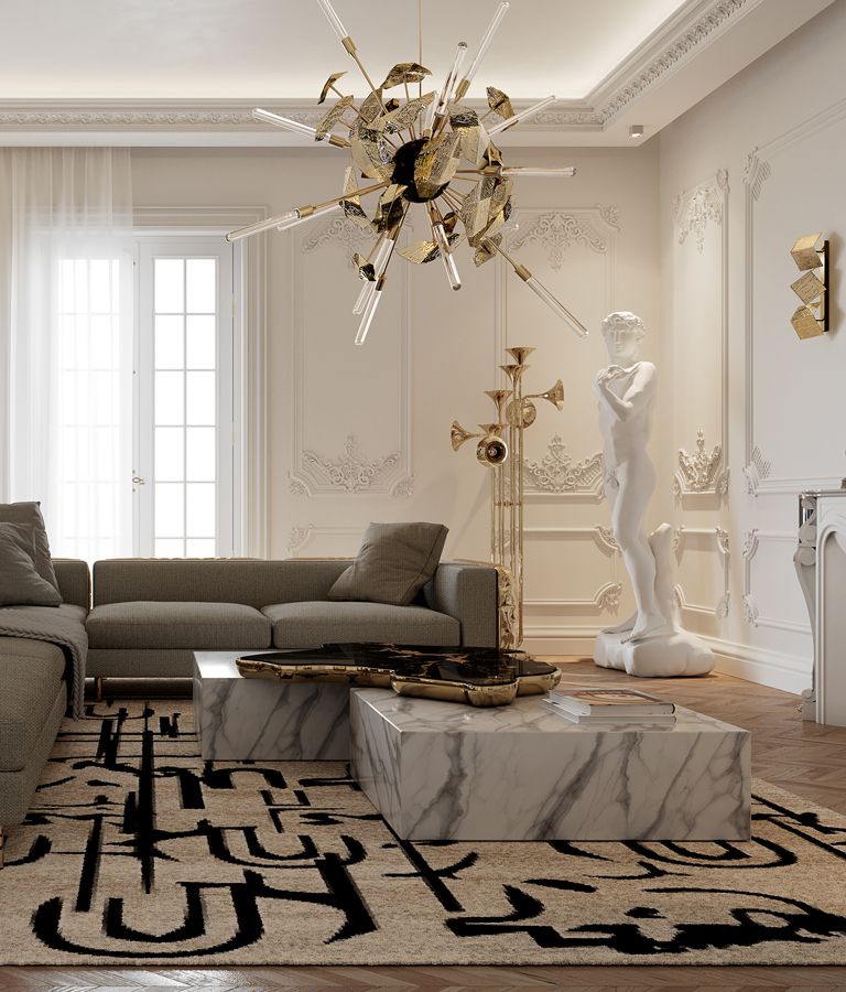 0-229 Navarra черно-белый центральный стол Boca Do Lobo  - Вид №33