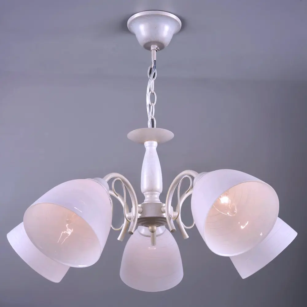 Люстра потолочная Богема 5 ламп 15 м² цвет белый РОССВЕТ STLM-2049357 - Вид №1