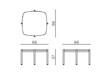 Мраморный квадратный низкий журнальный столик True Design Blade Coffee ARCH-00080968 - Вид №5