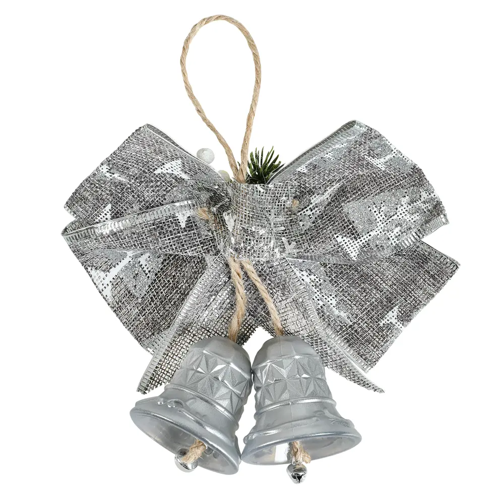 88458711 Новогоднее украшение Колокольчики 15x13 см цвет серебро STLM-0951385 Santreyd  - Вид №5