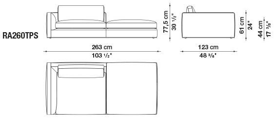 B&B Italia Модульный угловой диван из ткани Richard sun-id-1472345 - Вид №87