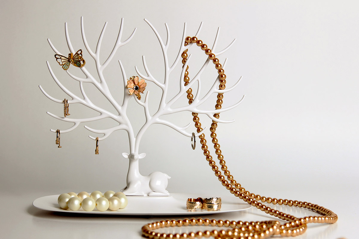 Органайзер декоративный для украшений deer малый белый QUALY  253180 Белый  - Вид №3