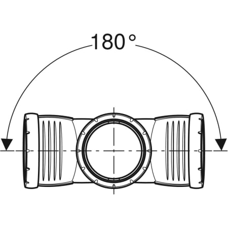 393.665.14.1 Крестовина со смещенным впуском Geberit Silent-Pro 87,5° Geberit  - Вид №2
