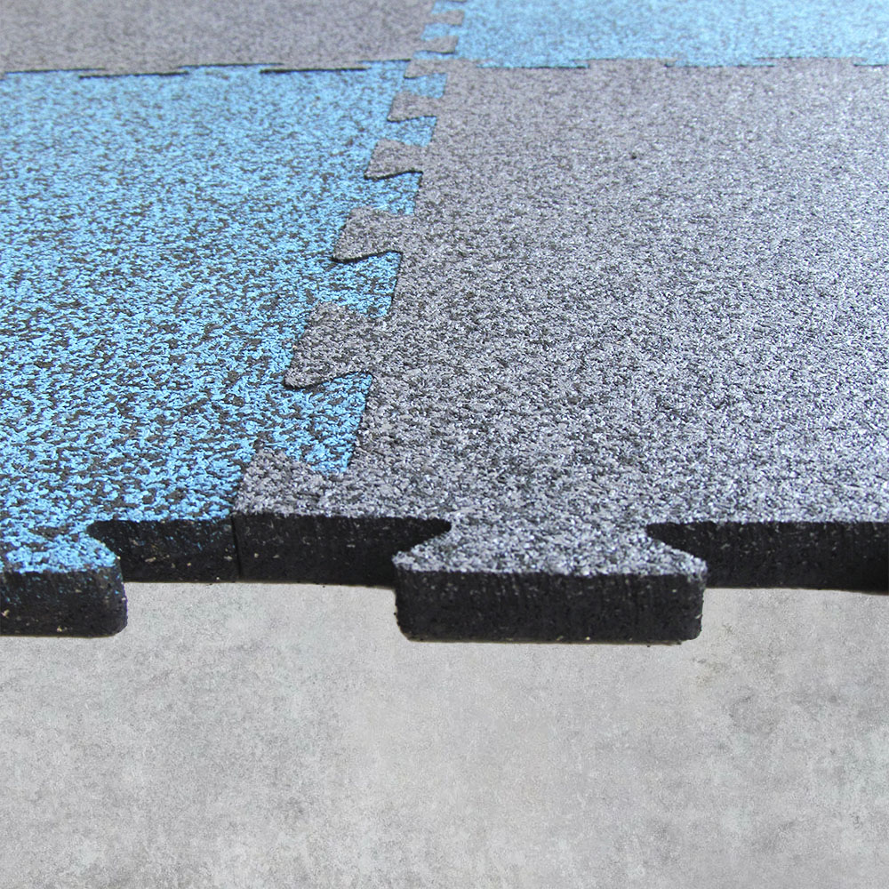 Плитка с соединением "Ласточкин хвост" синяя. Резиновое покрытие ЭКОПРОФИТ ПЛхСи001 - Вид №1