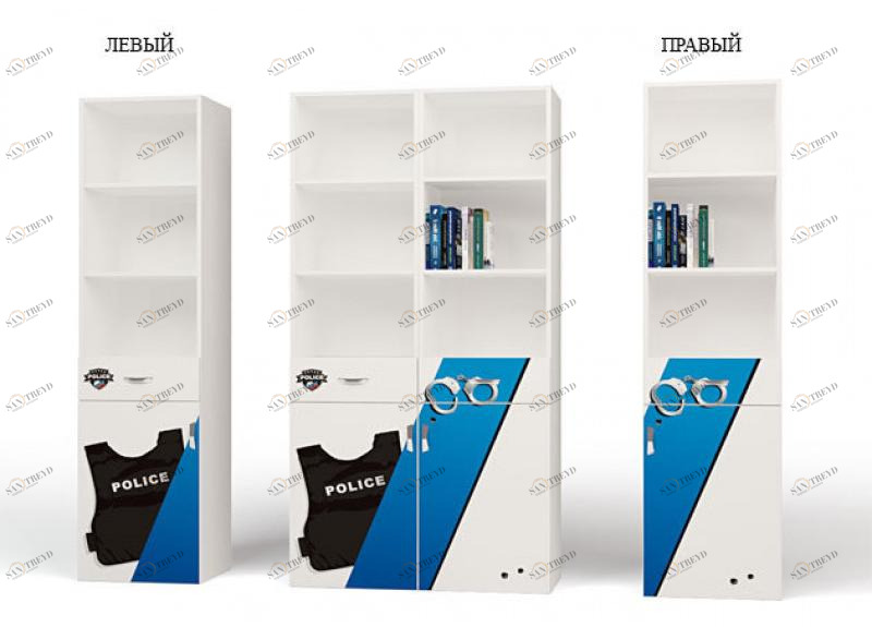 Стеллаж узкий ABC-KING Police левый 4631147958877