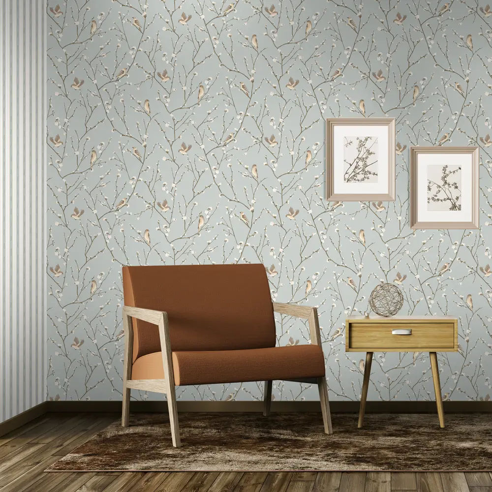 Обои флизелиновые Euro Decor Julie зелёные 1.06 м 7007-04 STLM-2083077 - Вид №3