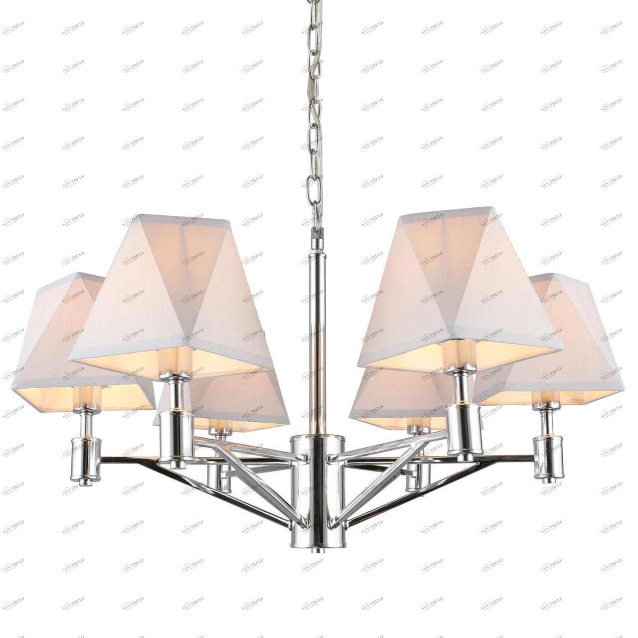 Подвесная люстра Omnilux Ossana OML-65103-06 OMNILUX ДИЗАЙНЕРСКИЕ, OSSANA 328703 Белый;хром 