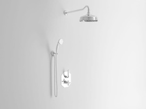 Однорычажный набор для душа с 4 отверстиями и ручным душем