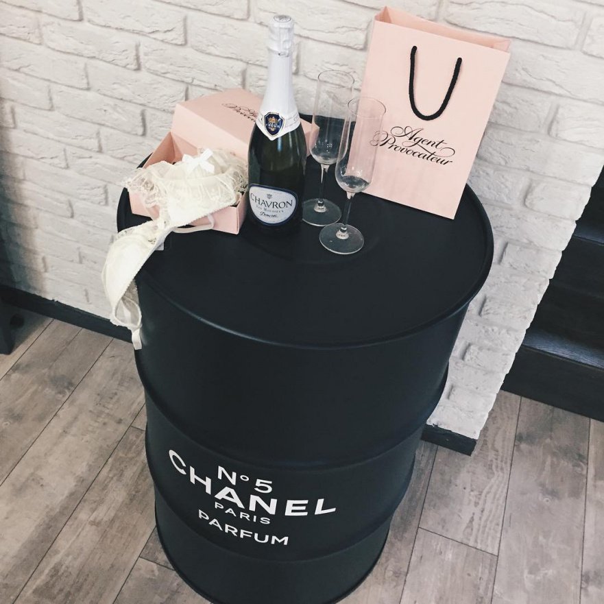 Бочка металлическая декоративная Chanel №5 Yellow M STARBARREL  045310 Желтый  - Вид №2