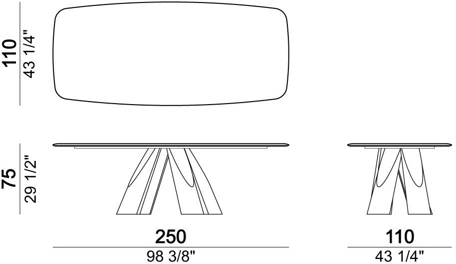 Arketipo Прямоугольный стол из мдф и металла sun-id-1459532 - Вид №2