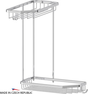 RYN 013 Полочка-решетка с крючками угловая 2-х ярусная 20/20 cm FBS Ryna