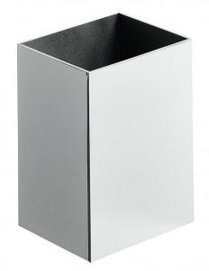 6227/MB Surya Metall, квадратный металлический стакан, цвет черный матовый