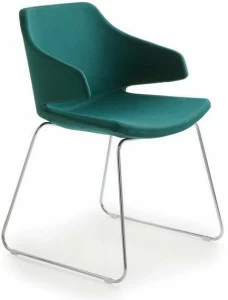 Luxy Тканевый стул на санках с подлокотниками Meraviglia