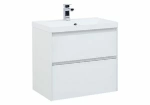 Тумба с раковиной Aquanet Гласс 70 белый