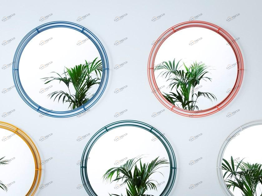 HIRO Настенное зеркало в крашеной железной раме sun-id-1374338