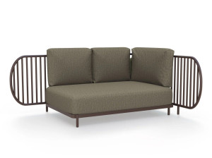 Sunbrella ® 2-местный алюминиевый угловой садовый диван