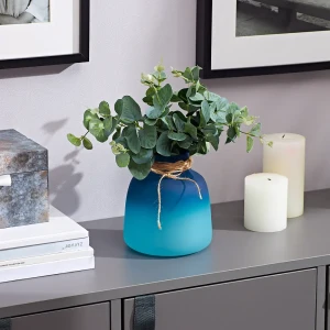 Ваза Белиз-1 стекло цвет бирюзовый 15 см