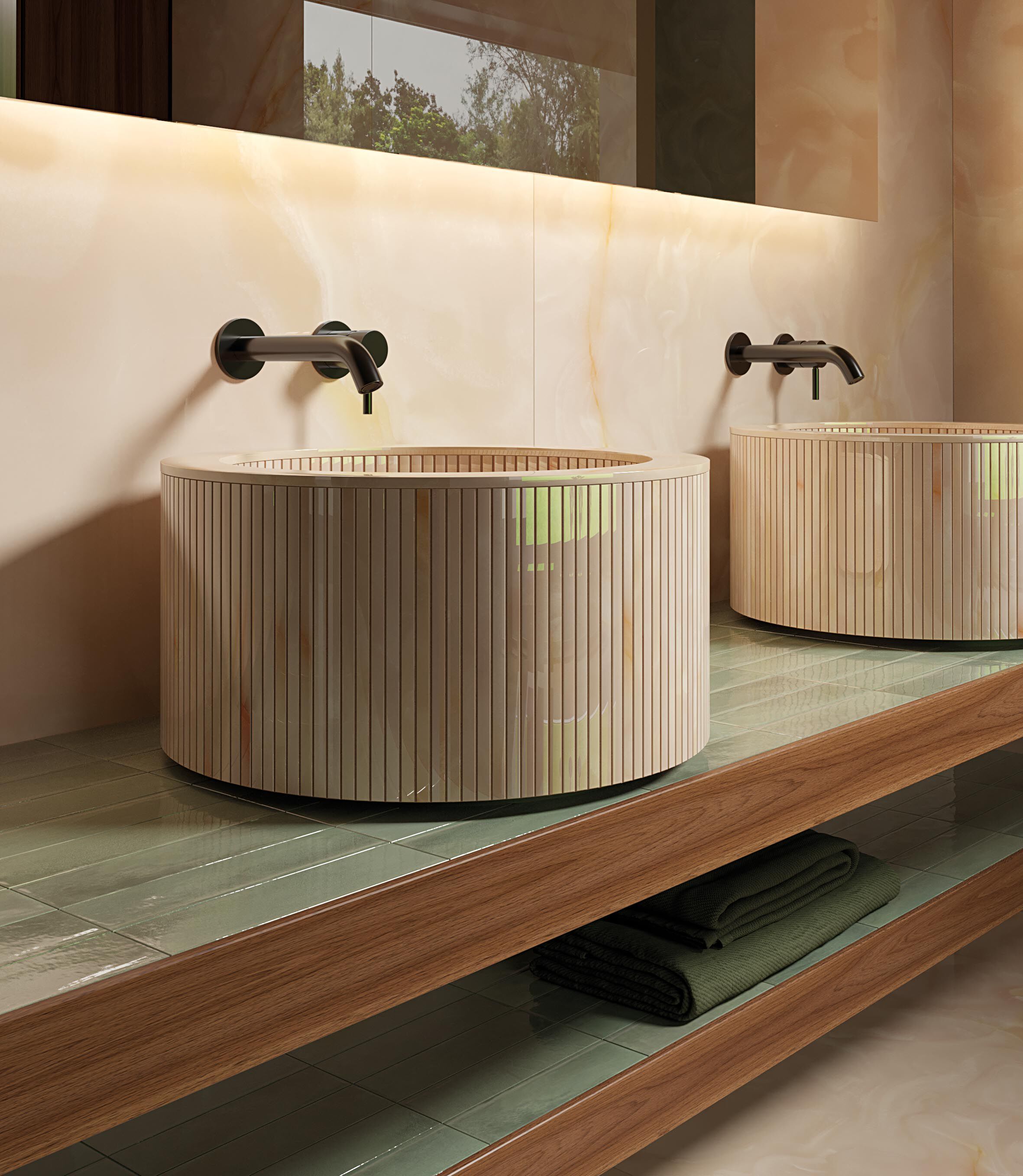 Напольное / керамогранит с эффектом оникса FAP ceramiche драгоценные камни ARCH-00118646 - Вид №1