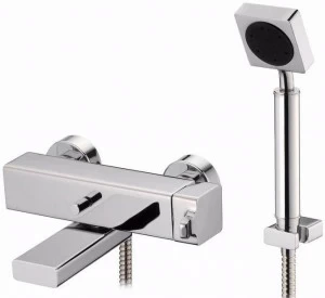 JUSTIME Смеситель для ванны на 2 отверстия из хромированной латуни с ручным душем Mark ii 7909-94-81cp