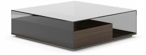 SM Living Couture Квадратный журнальный столик из фанерованной древесины со встроенным ящиком Hoffman Tvn_06