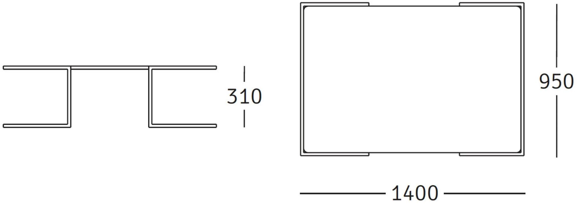 ROSSIN Прямоугольный пуф из акриловой ткани Orizzonte sun-id-1371097 - Вид №1