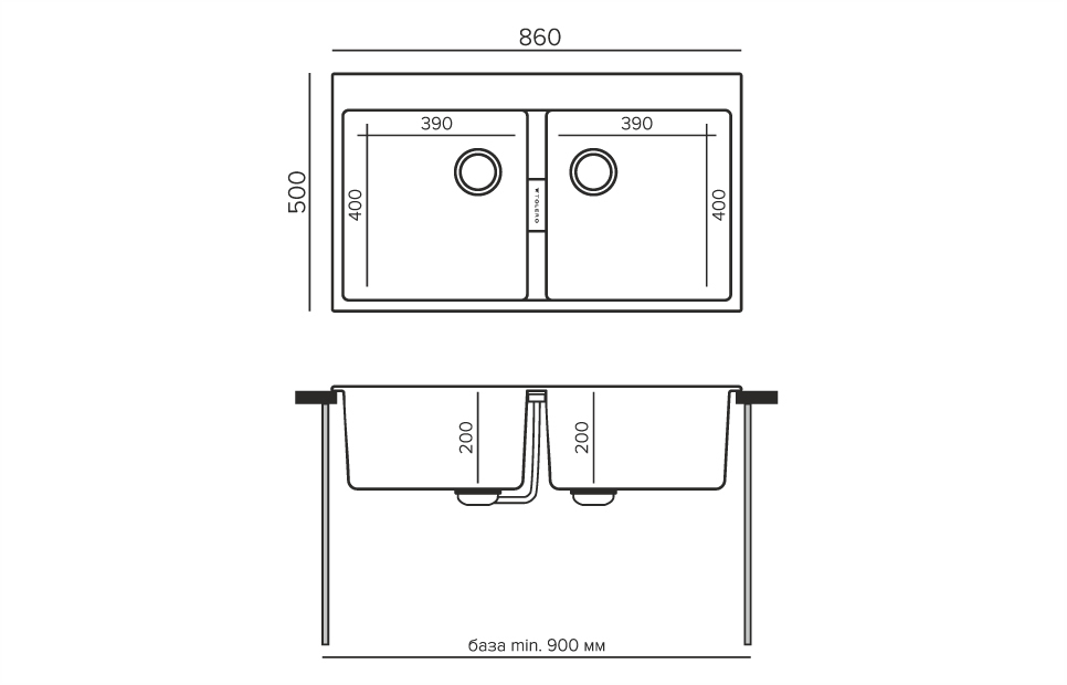 Кухонные мойки Tolero Loft TL-862 943872 - Вид №2