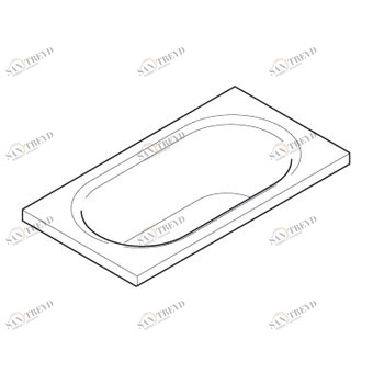 1KBA8BI0CR Встраиваемая ванна  Kos by Zucchetti Kaos