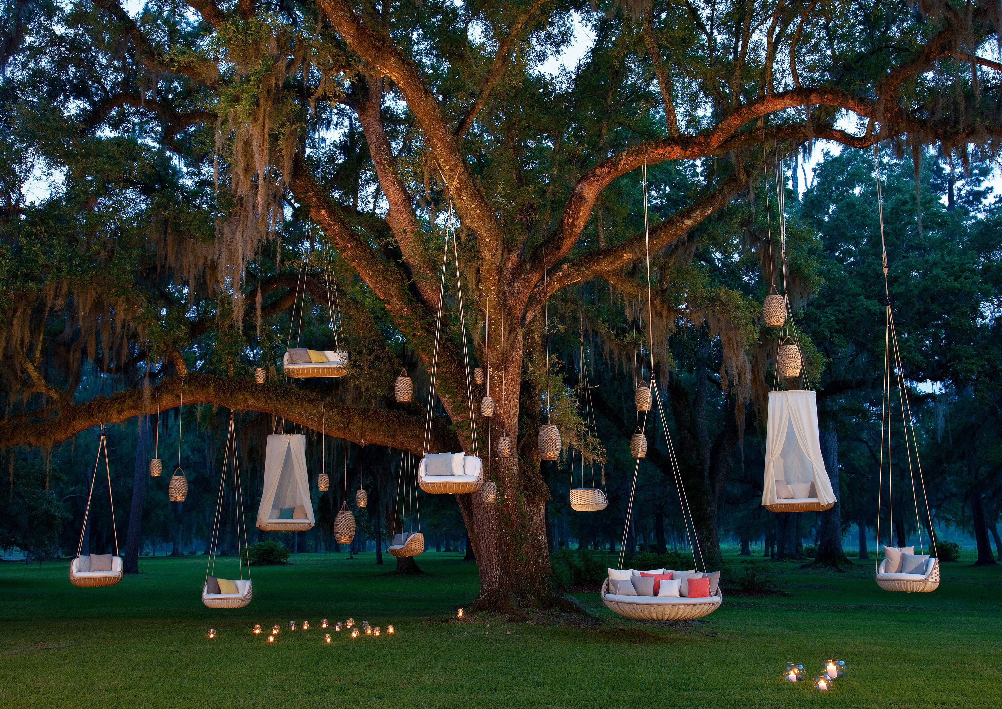 2-местное подвесное сиденье из ткани DEDON SWINGREST ARCH-00140292 - Вид №1