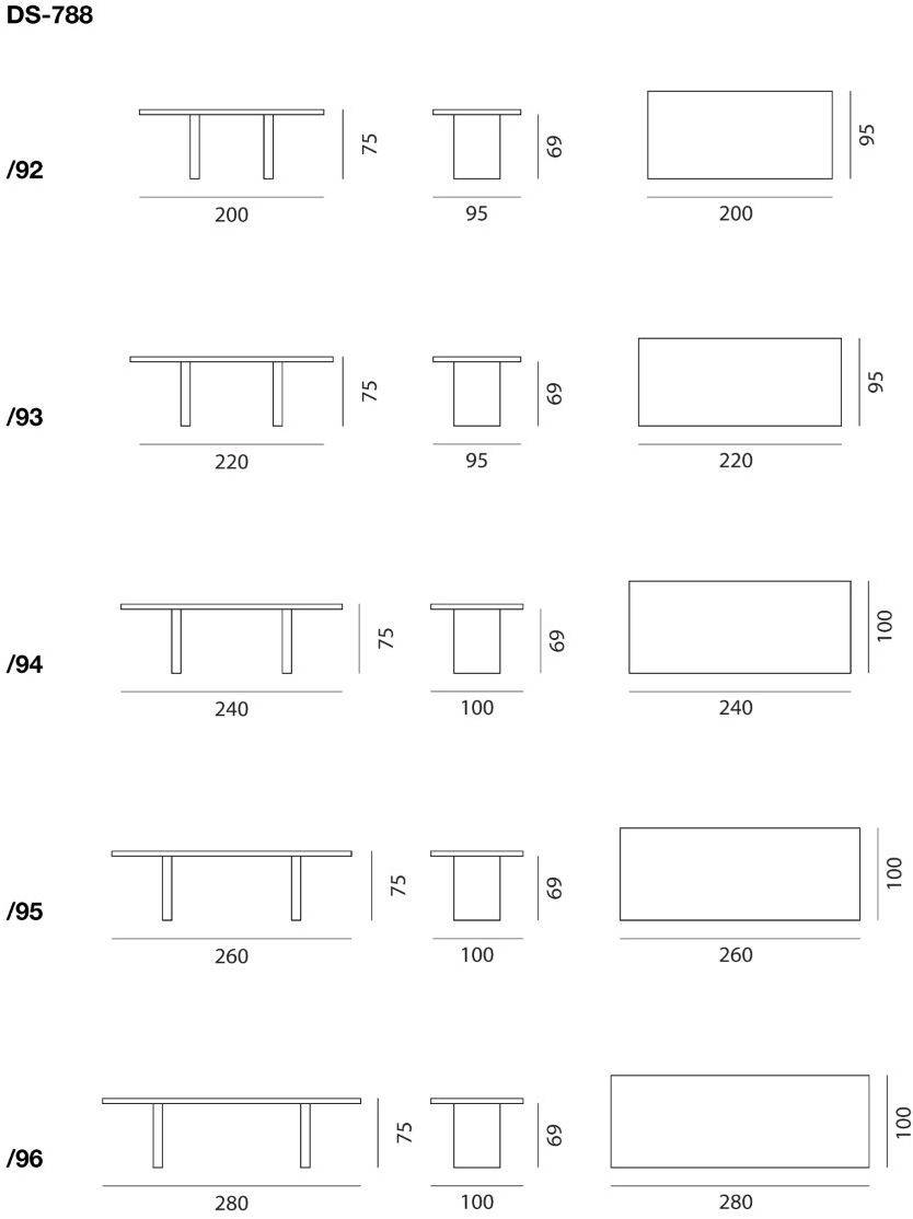 de Sede Прямоугольный обеденный стол sun-id-1434556 - Вид №2
