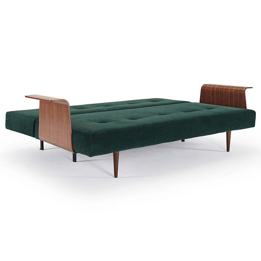 Диван Recast Plus с подлокотниками Rests из ореха, зеленый Innovation Living RECASTPLUS540 - Вид №2