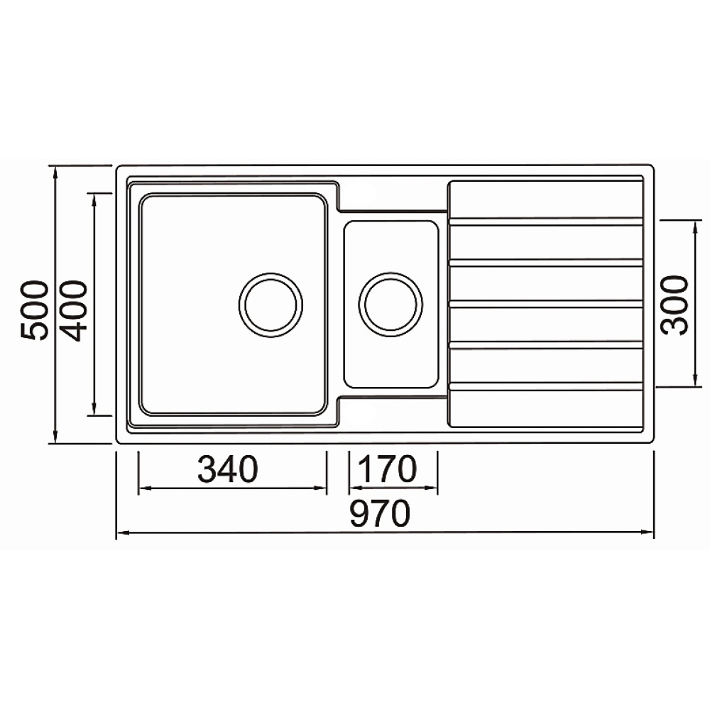 Кухонные мойки Eco Roma SMR-9750B.0 SEAMAN  - Вид №2