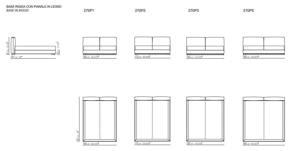 Двуспальная кровать с мягким изголовьем Flexform Asolo ARCH-00091669 - Вид №10