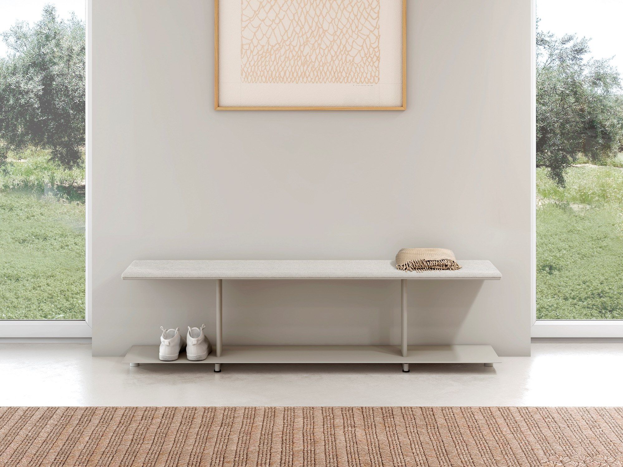 Скамейка из ткани и металла Systemtronic ARCH-00122446 - Вид №1