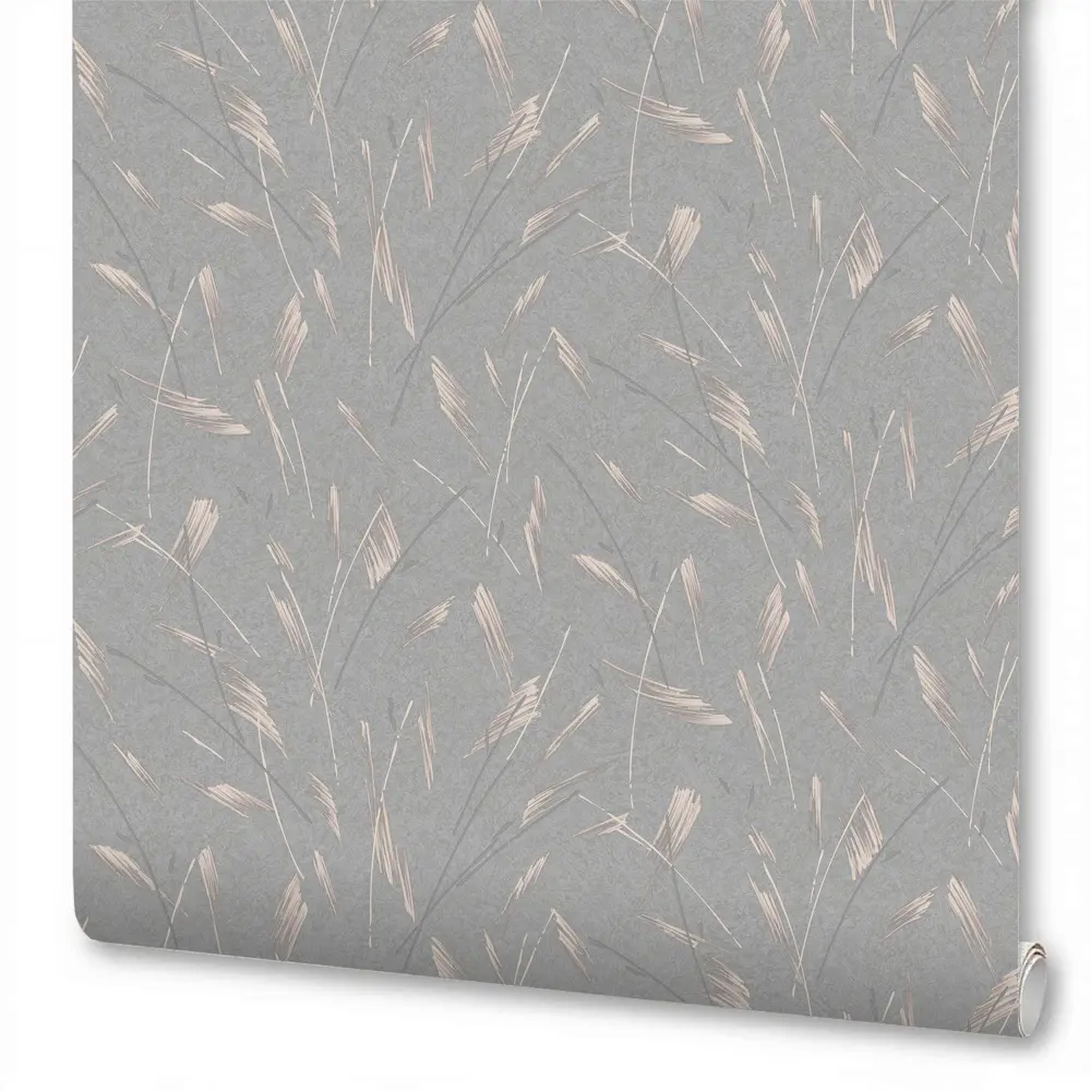 Флизелиновые обои Wallsecret Oslo: серый минимализм с текстурой 89389722 STLM-1579120