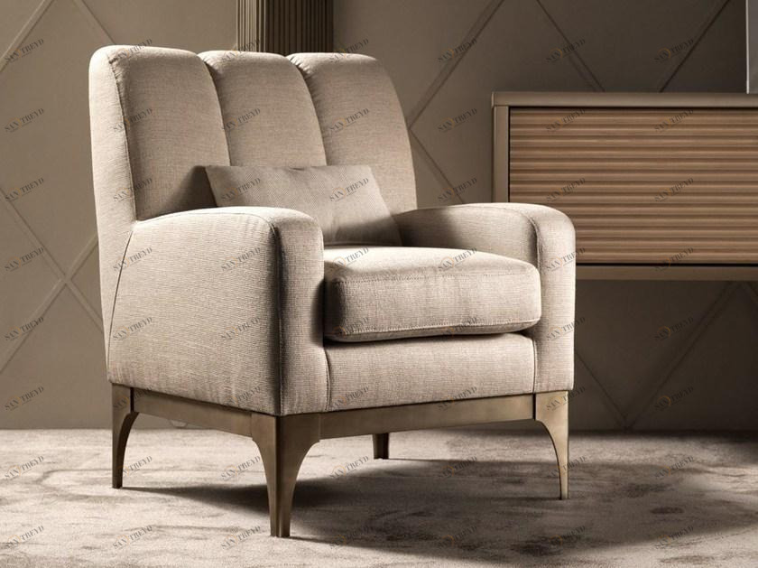 Caroti Кресло из ткани с подлокотниками Concept Art.155 - quartz