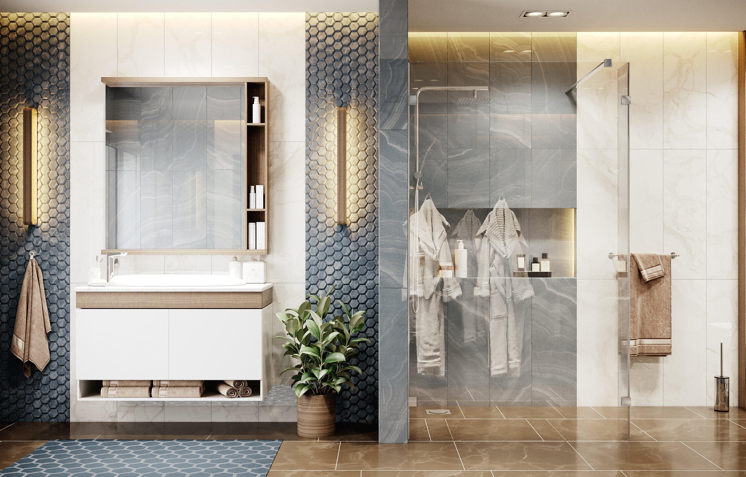 Душевая перегородка Ambassador Waik-in 15031106 (1000x2000), 1 место Walk-in - Вид №2