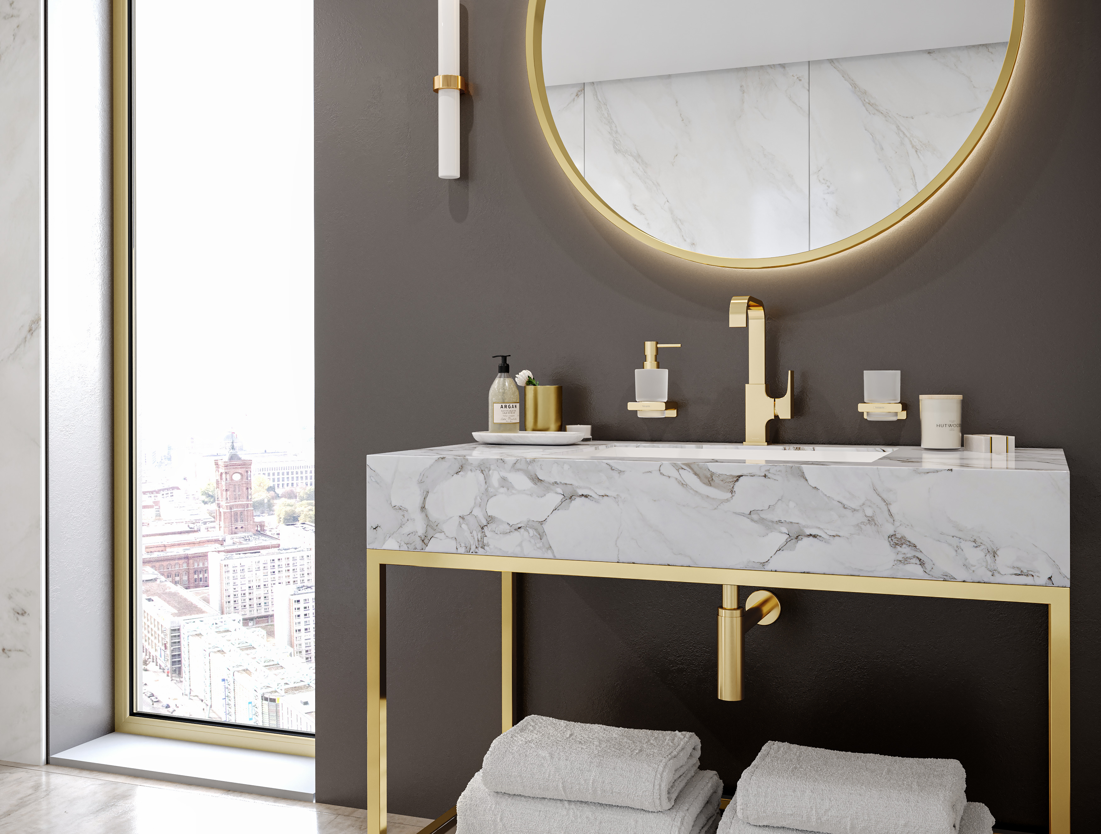 32511670 Metropol Смеситель для раковины 230, однорычажный, с рычажной ручкой и сливным гарнитуром Push-Open Hansgrohe  - Вид №4